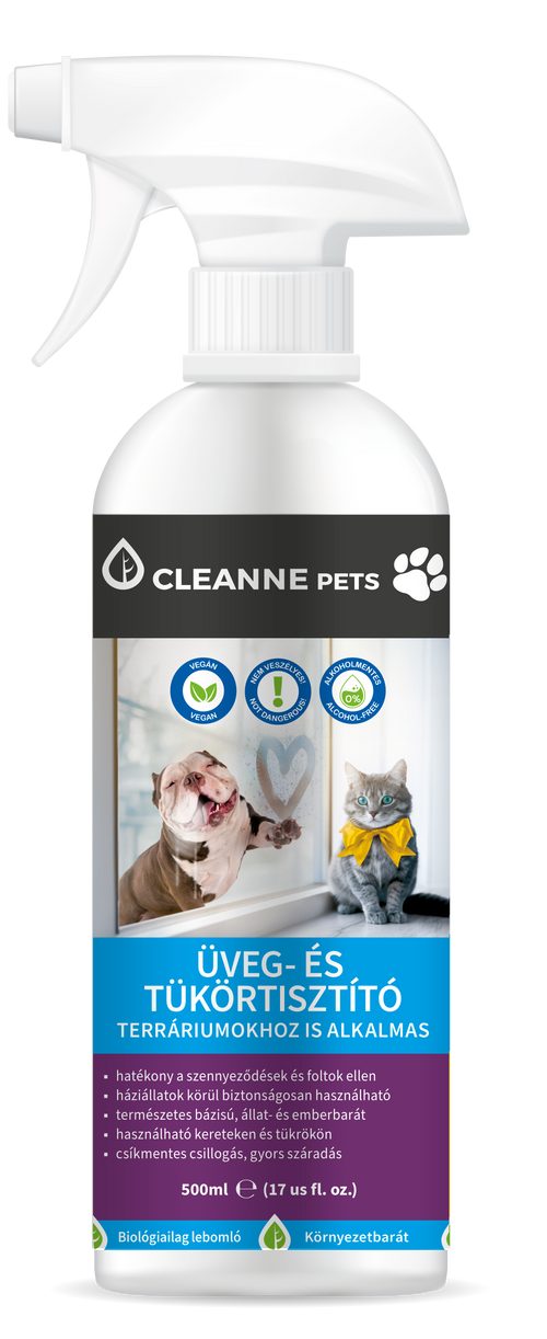 CLEANNE PETS Üveg- és tükörtisztító
