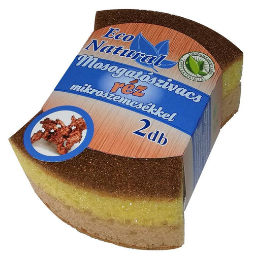 Eco Natural kókuszszivacs réz szemcsékkel -2 db